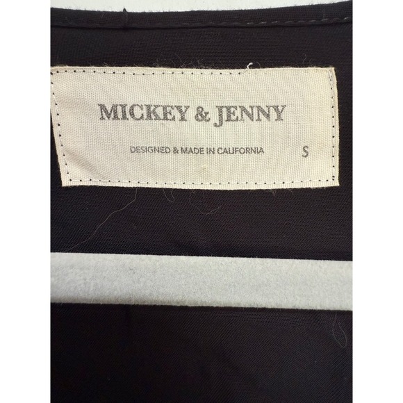 Mickey & Jenny Solid Black Wrap Dress VNeck Long Sleeve Size Small - Picture 5 of 5